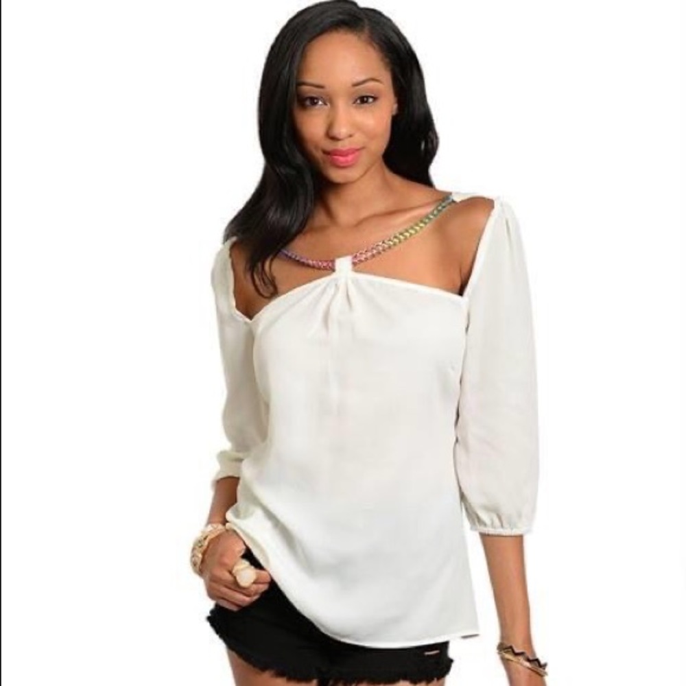 Off White Fashion Blouse